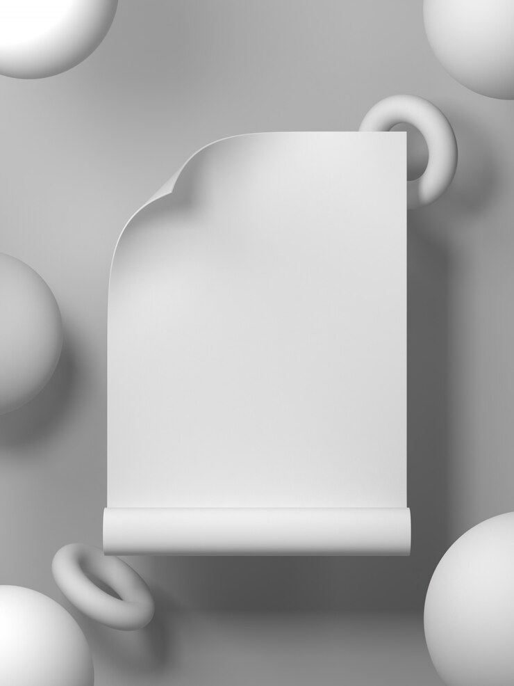 Foto 3d rendem a imagem do papel da folha em branco para adicionar o produto ou o texto para o anúncio comercial 3d render o papel preto do espaço da cópia.