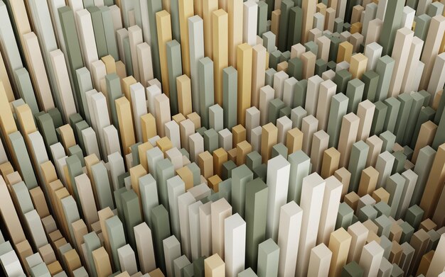 3D render abstracto fondo de color aleatorio fondo de pantalla de cubo geométrico moderno