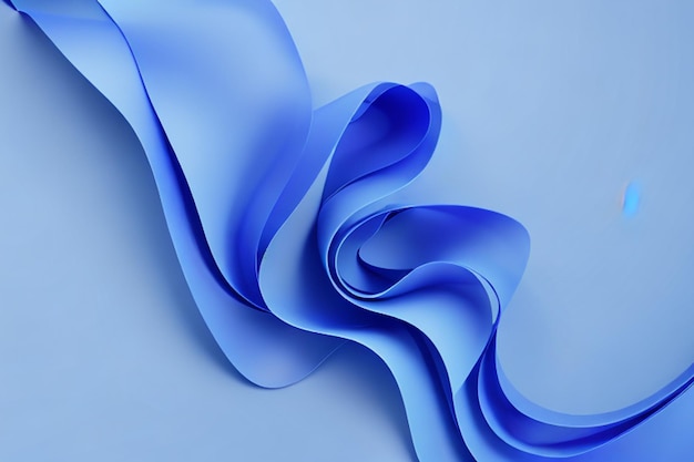 3d render abstrato moderno fundo azul fitas dobradas macro moda papel de parede com camadas onduladas e babados