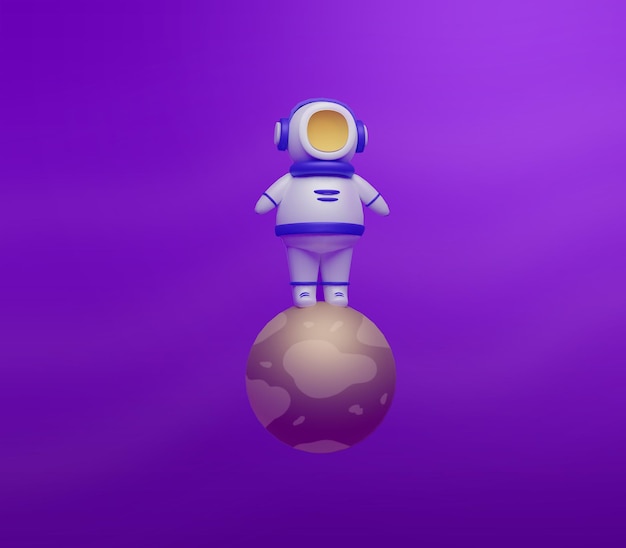 3d render astronauta 3d ilustración diseño