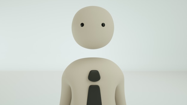 Foto 3d render business pictogram character pose