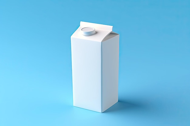Foto 3d render la caja de leche con fondo aislado