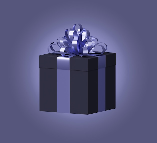 3D Render caja de regalo muy peri aislado en blanco