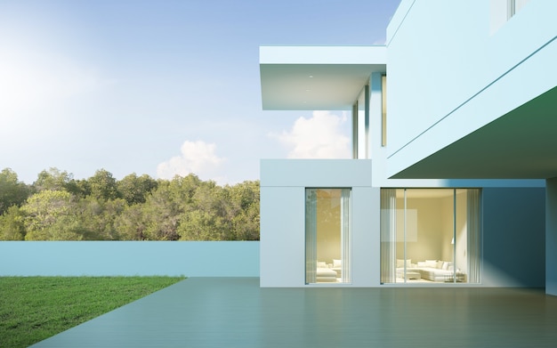 Foto 3d render casa moderna