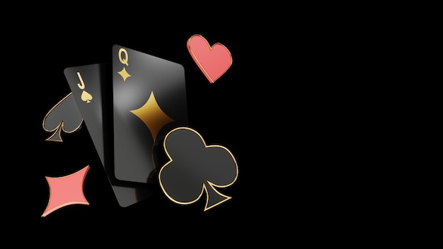 3D render casino chips cubos tambor de ruleta en el fondo negro oscuro