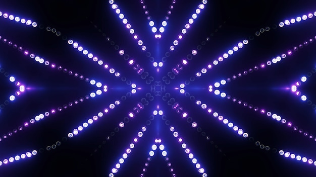 3d render círculo azul-violeta led fondo VJ