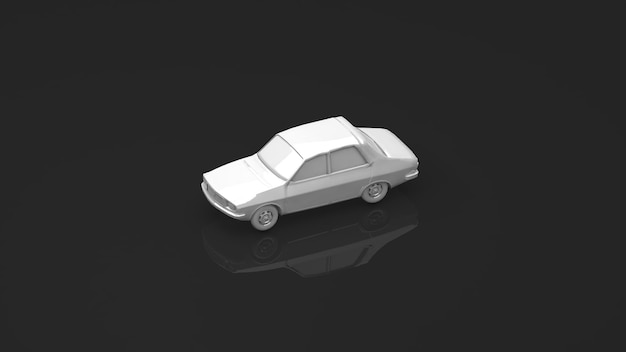 3d render coche viejo