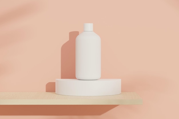 3D render de produtos para a pele cosméticos em branco ou embalagem para simulação. Projeto Terrazzo. Sabonete de beleza e conceito de spa. Umidade de óleo de loção para a saúde da pele. Design premium e luxuoso para branding.