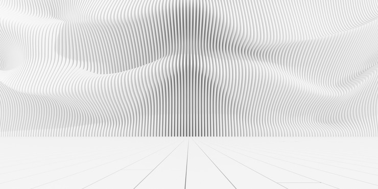 Foto 3d render do padrão paramétrico abstrato.