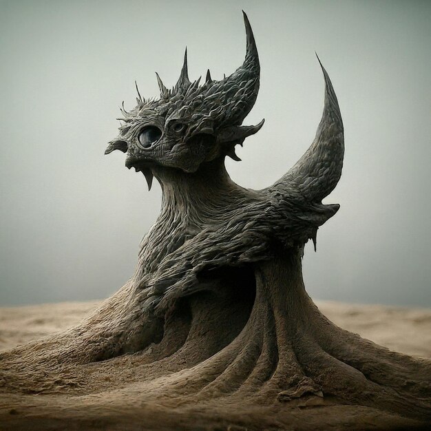 3d render de un dragón