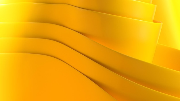 3D Render fondo de escritorio onda degradado amarillo