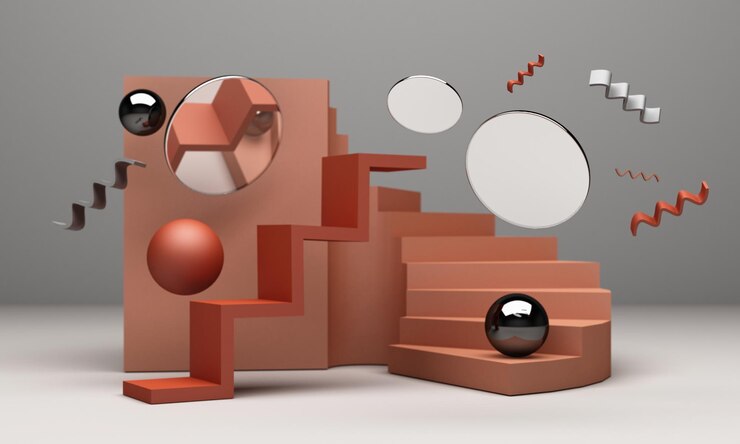 Foto 3d render fondo pastel con formas geométricas oro y color pastel vidrio negro simplemente diseño de moda para promoción o exhibición de productos modelo de banner mínimo