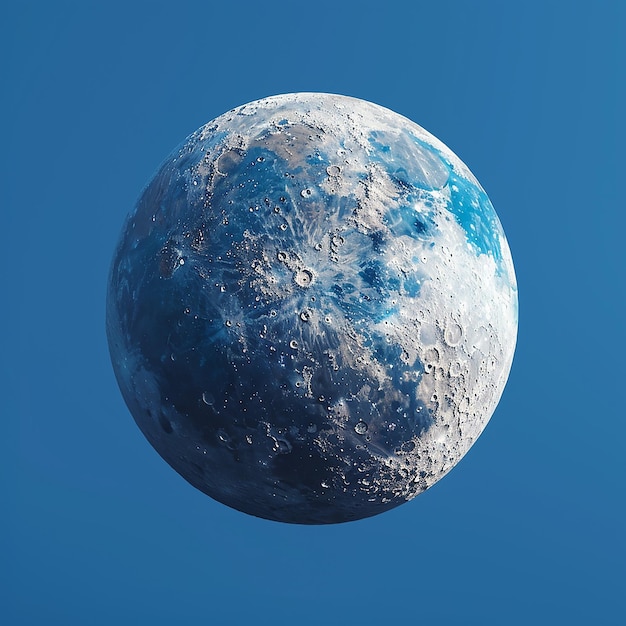 3D-Render-Foto des Planeten Erde mit blauem Hintergrund
