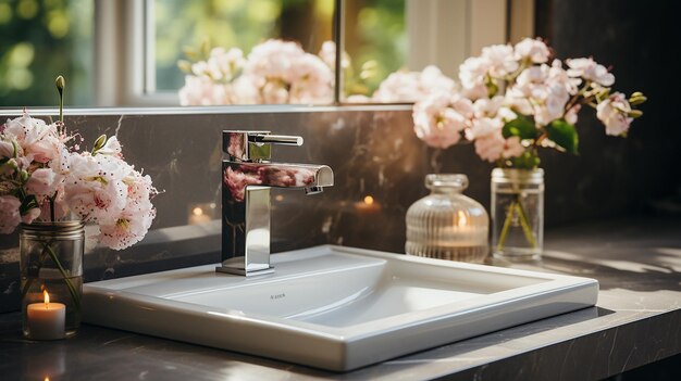 3D-Render-Foto des Waschbecken-Designs