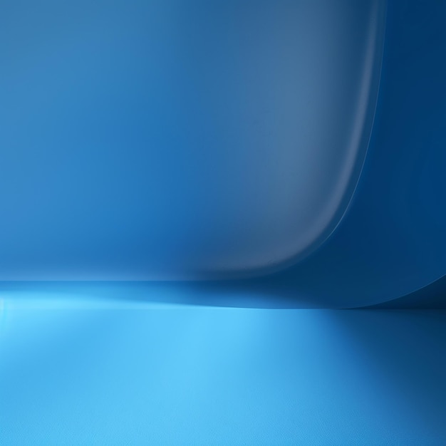 3D-Render-Foto mit blauem einfachen Hintergrund