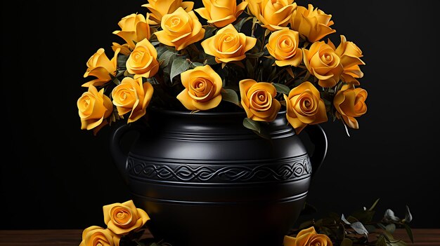 3D-Render-Foto von Blumen