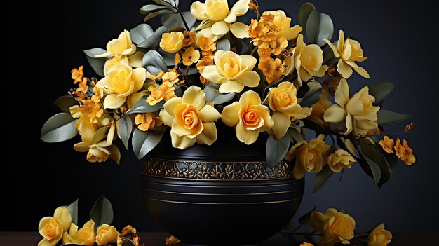 3D-Render-Foto von Blumen