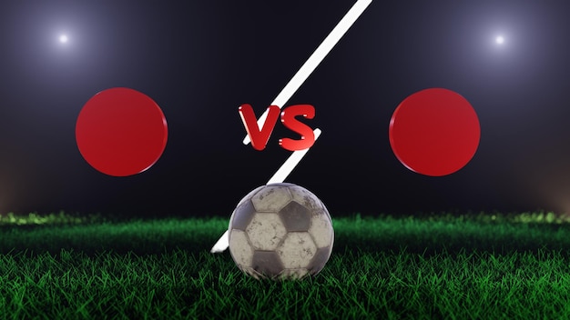 3D-Render-Fußball vs. Hintergrund