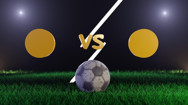 3d render fútbol vs fondo