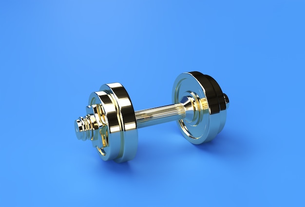 3d render halteres set, realistic detalhado close up view isolado sport element of fitness dumbbell design.