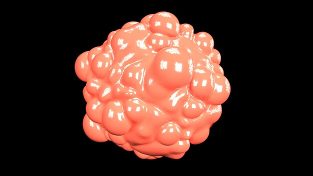 3d render humano tejido blando protuberancias virus y bacterias enfermedad enfermedad y microorganismo