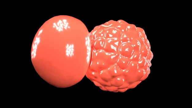 3d render humano tejido blando protuberancias virus y bacterias enfermedad enfermedad y microorganismo