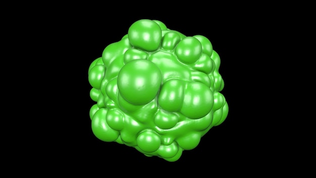 Foto 3d render humano tejido blando protuberancias virus y bacterias enfermedad enfermedad y microorganismo