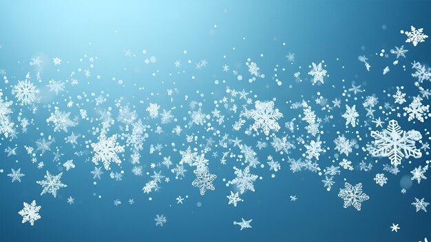 3D RENDER Invierno copos de nieve de fondo