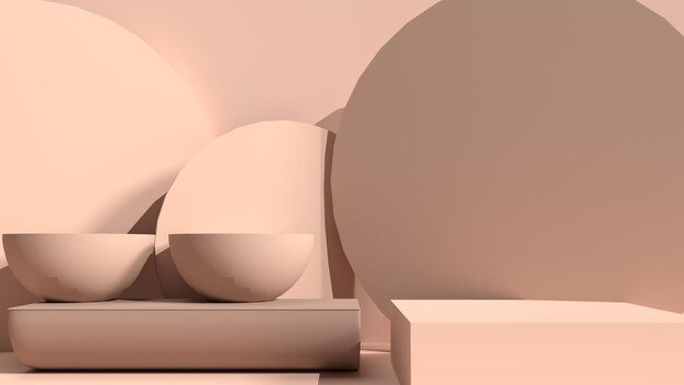 3d render minimalista abstracto cosmético, producto, comida, fondo. concepto de podio de ilustración 3d