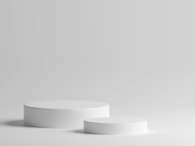 3d render mínimo blanco podio producto mostrar fondo vacío