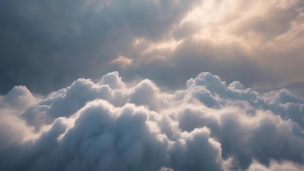 3d render nubes blancas esponjosas remolinos de giro