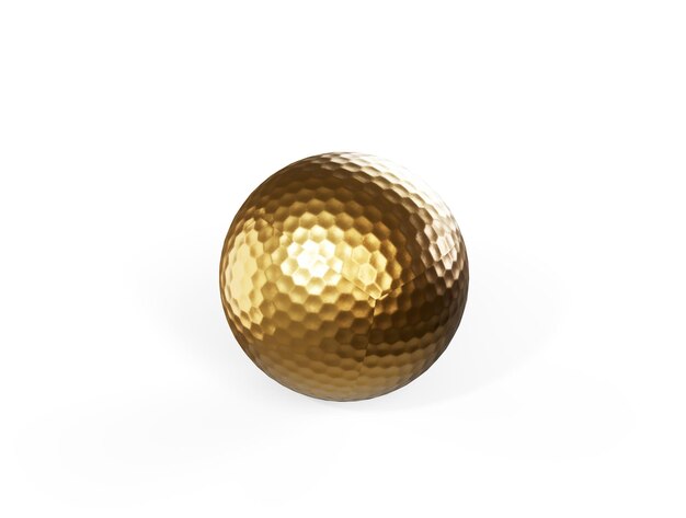 3d render pelota de golf blanca