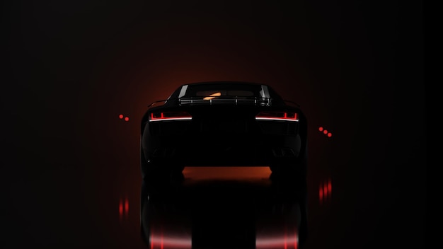 3D-Render-Sportwagen-Hintergrund