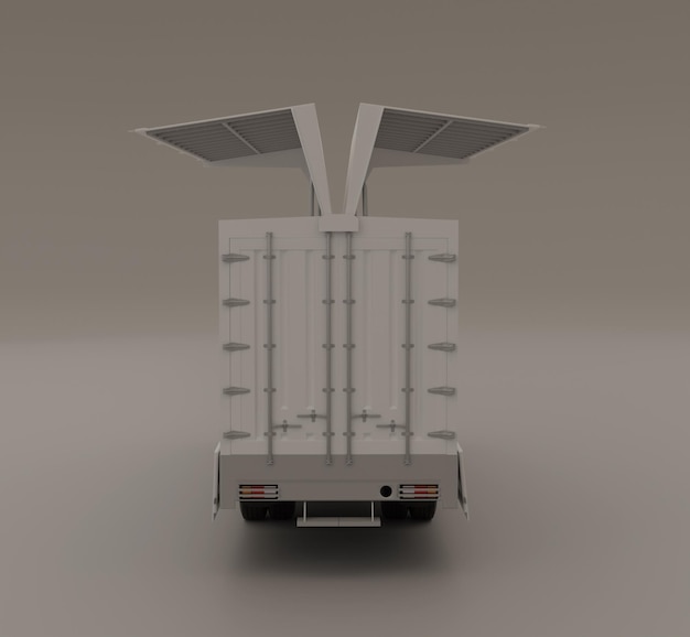 3D-Render-Truck-Container-Flügelbox