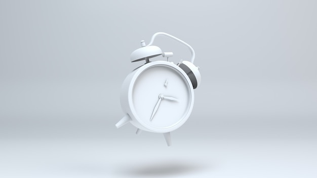 3D-Render Uhr auf weißem Hintergrund