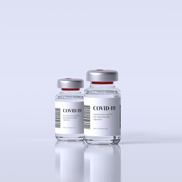 3d render vacinação covid19 pílulas vacina