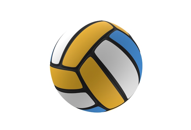 3D Render Voleibol Ilustración de una pelota de voleibol de voleibol / amarillo.