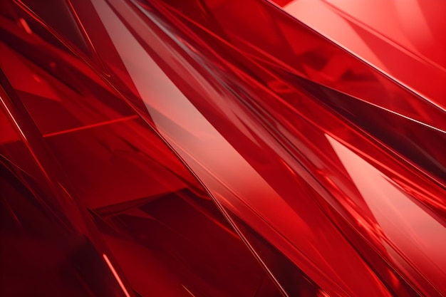3D Render von roten abstrakten ätherischen Glasscherben Hintergrund