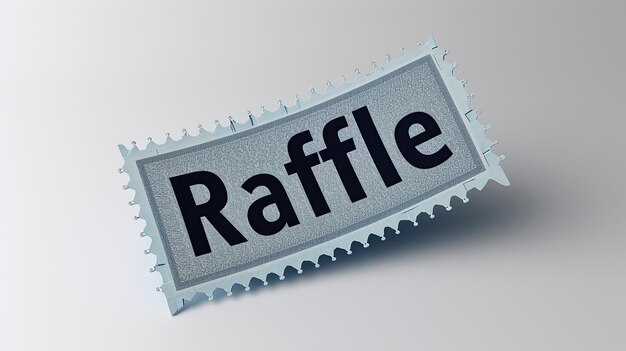 3D-Rendered Raffle-Ticket