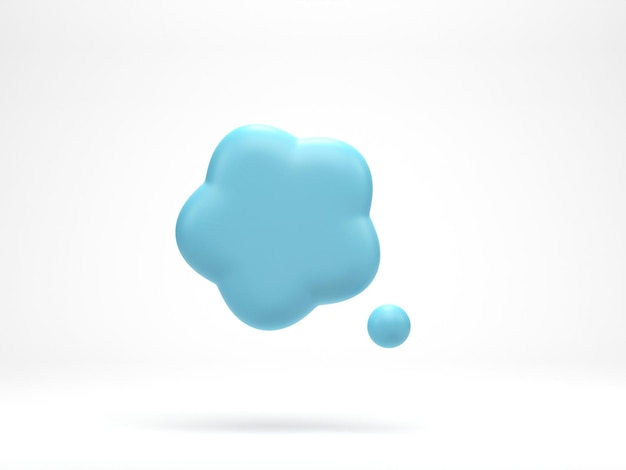 3D-Rendering 3D-Darstellung Sprechblasen auf weißem Hintergrund isoliert Abstrakt Social-Media-Blog-Beiträge trendy