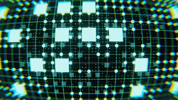 Foto 3d rendering abstracción del ciberespacio tecnología futurista abstracción digital