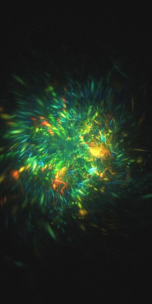 3D rendering abstracto fondo fractal multicolor