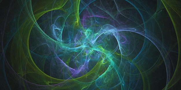 3D rendering abstracto fondo fractal multicolor