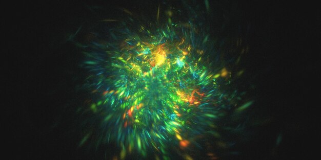 3D rendering abstracto fondo fractal multicolor