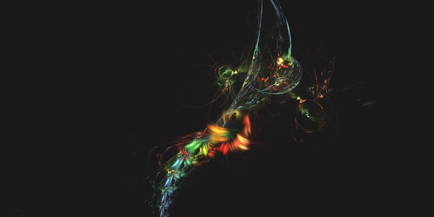 3D rendering abstracto fondo fractal multicolor