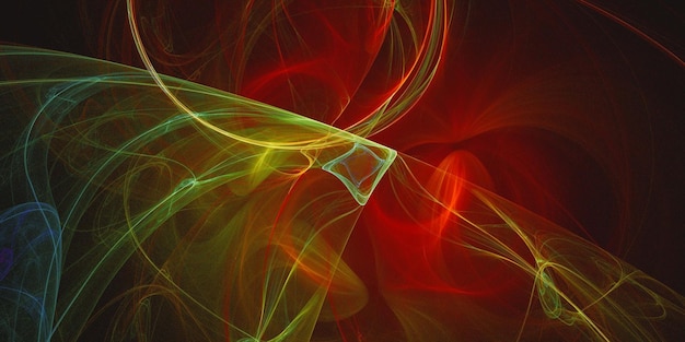 3D rendering abstracto fondo fractal multicolor