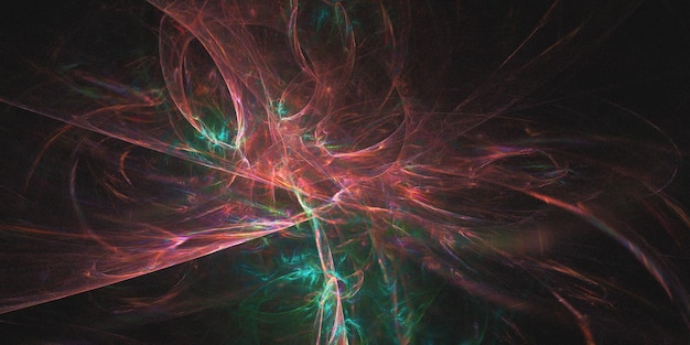 3D rendering abstracto fondo fractal multicolor