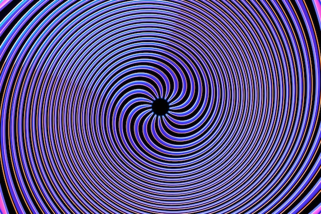 3D rendering abstracto púrpura redondo portal fractal Espiral redonda colorida