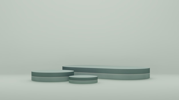 3D-Rendering abstrakte Darstellung Mock-up abstrakte geometrische Form Podium für Produktdesign