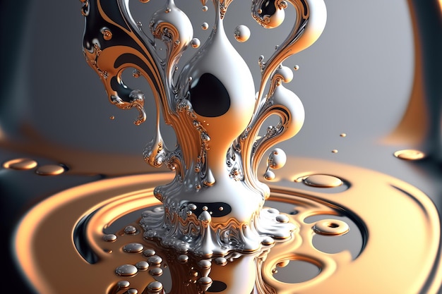 3D-Rendering abstrakten geometrischen Hintergrund Perle barocke kreative Formen